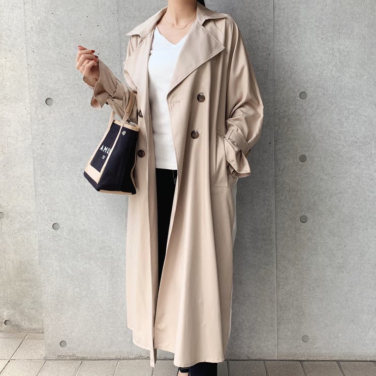 Ameri（アメリ）の「BACK PLEATS LAYERED COAT（トレンチコート