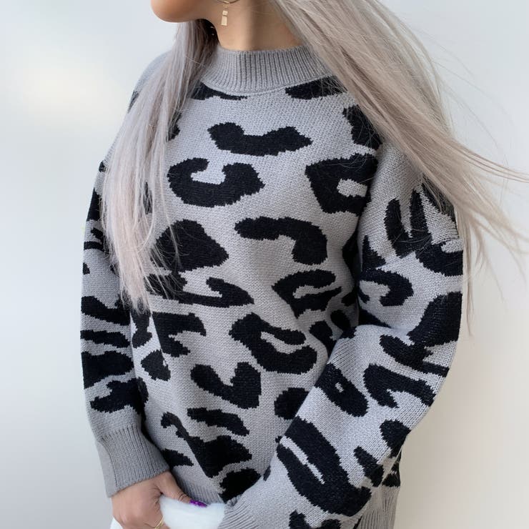 レオパード柄ニット VANITY FACE[品番：VNTW0001823]｜VANITY FACE