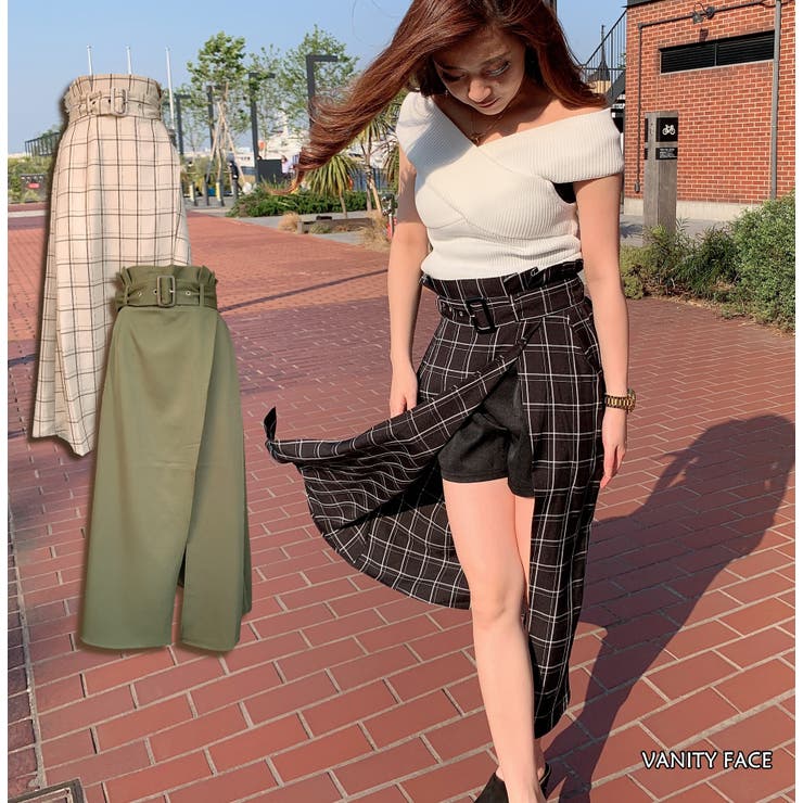 パンツインスカート パンツと一体型 スカート[品番:VNTW0001481 パンツインスカート パンツと一体型 スカート[品番:VNTW0001481