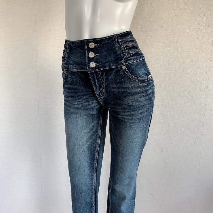 ボーダーズアットバルコニー　デニム　レディース　36　ハイウエスト　テーパード TAPERED PANTS | BORDERS at BALCONY (Women