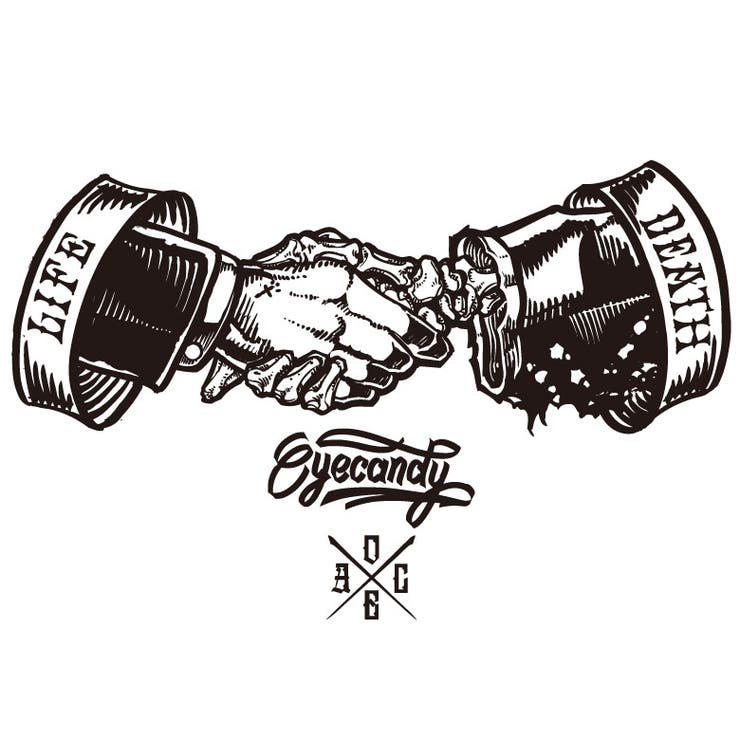 アイディー【EYEDY】メンズユニセックスTシャツXLXXLXXXLXXXXL[HANDSHAKE]