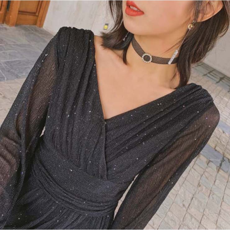 パーティードレス ブラック ピンク | パーティードレス通販 Precious Lady | 詳細画像11 