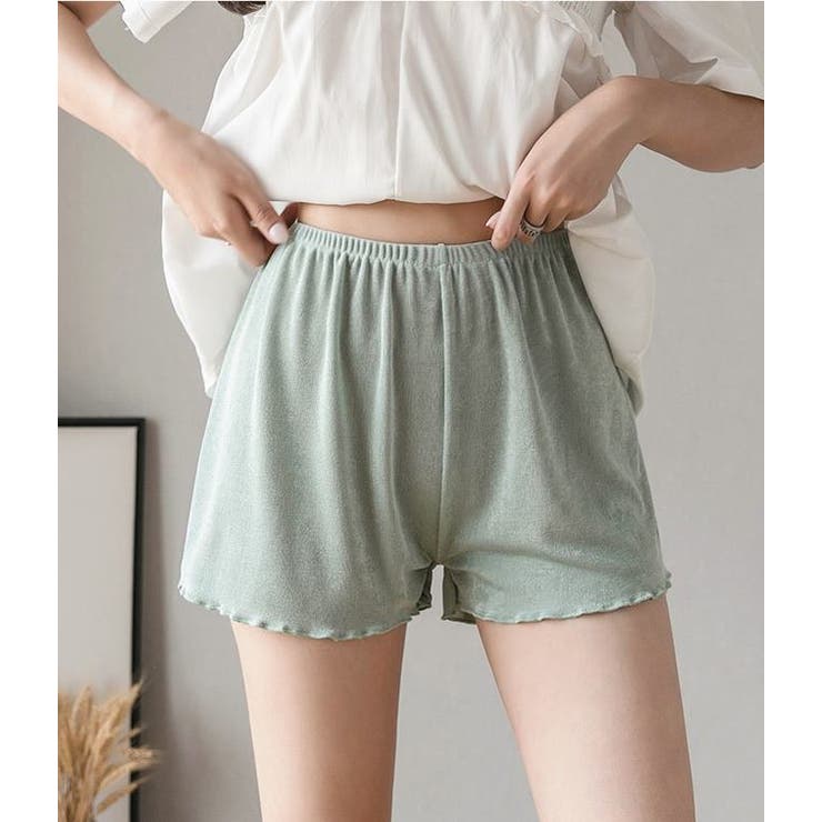 ペチコートペチパンツステレオカット透けないパンツぺちこーとぺちぱんつペチパンスカート涼しいインナーパンツ透け防止レディース可愛いルームウェアリボンショーツショートパンツリブ無地シンプルブラックホワイトブルーライトグレーグリーン