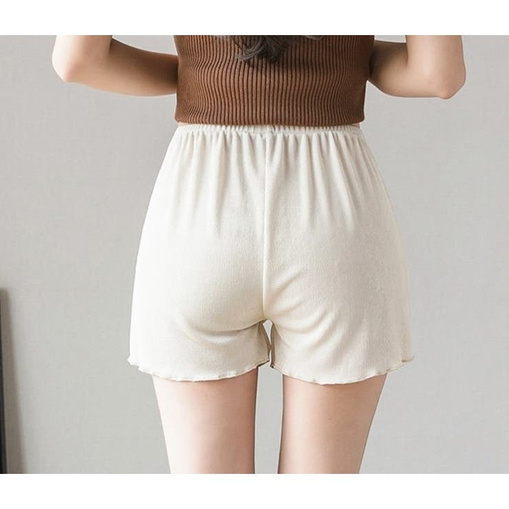ペチコートペチパンツステレオカット透けないパンツぺちこーとぺちぱんつペチパンスカート涼しいインナーパンツ透け防止レディース可愛いルームウェアリボンショーツショートパンツリブ無地シンプルブラックホワイトブルーライトグレーグリーン
