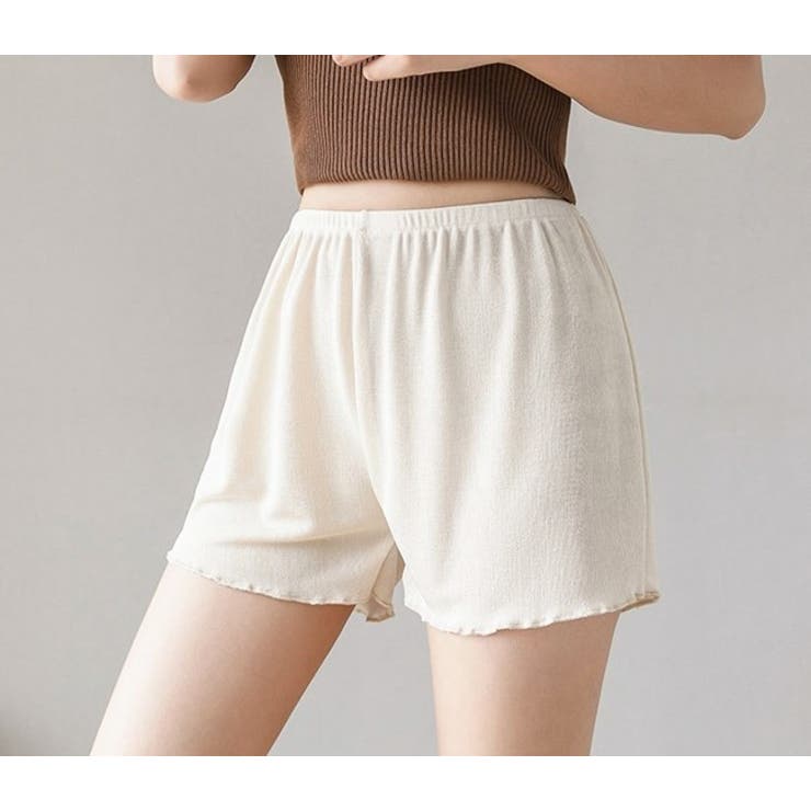 ペチコートペチパンツステレオカット透けないパンツぺちこーとぺちぱんつペチパンスカート涼しいインナーパンツ透け防止レディース可愛いルームウェアリボンショーツショートパンツリブ無地シンプルブラックホワイトブルーライトグレーグリーン