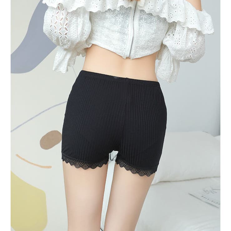 ペチコートペチパンツソフトレース透けないパンツぺちこーとぺちぱんつペチパンペチコートスカート涼しいインナーパンツ透け防止レディースシンプル可愛いルームウェアリボンショーツショートパンツ女性下着リブ無地シンプルホワイトブラック