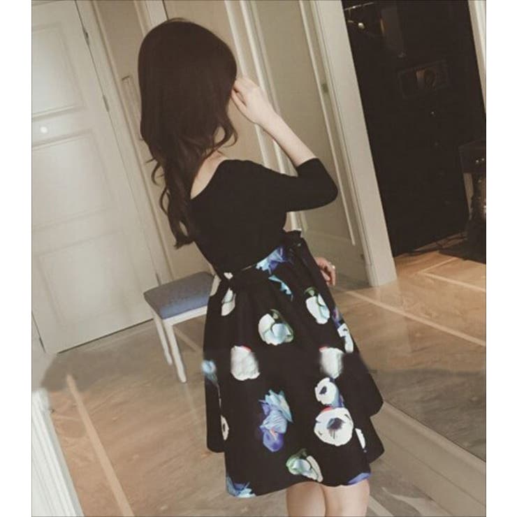 パーティードレス 黒トップ 花柄 品番 Psba パーティードレス通販 Precious Lady パーティードレスツウハン プレシャスレディ のレディースファッション通販 Shoplist ショップリスト