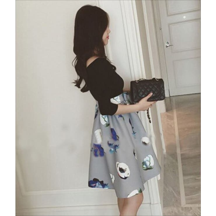 パーティードレス 黒トップ 花柄 品番 Psba パーティードレス通販 Precious Lady パーティードレスツウハン プレシャスレディ のレディースファッション通販 Shoplist ショップリスト