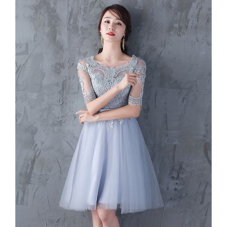 パーティードレス 花柄 刺繍 | パーティードレス通販 Precious Lady | 詳細画像5 