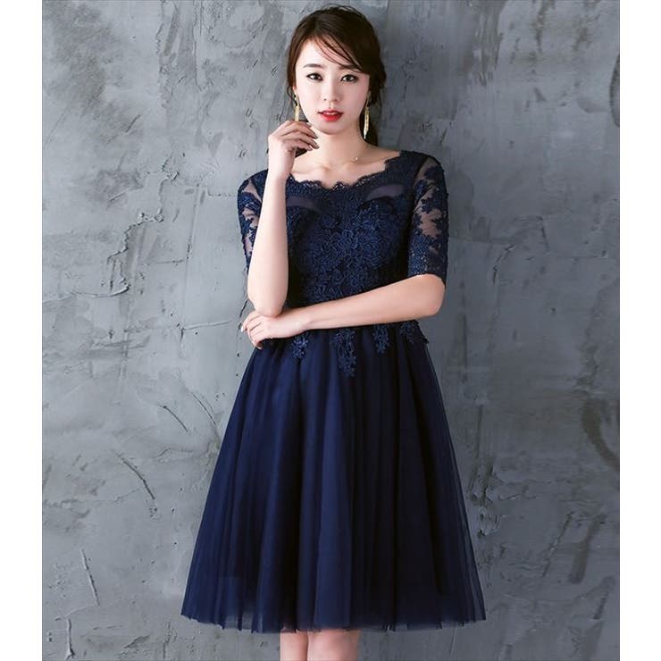 パーティードレス 花柄 刺繍 | パーティードレス通販 Precious Lady | 詳細画像9 