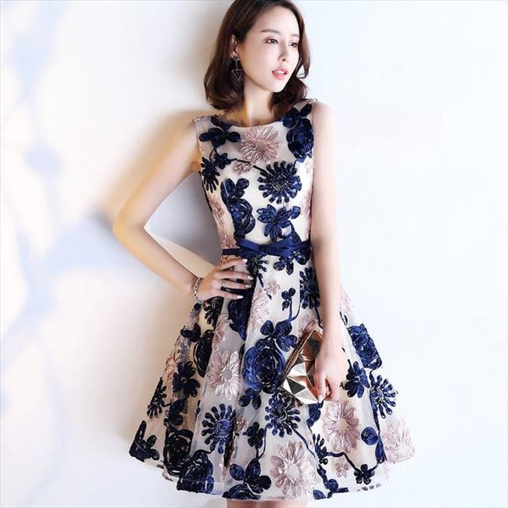an 花柄ドレス