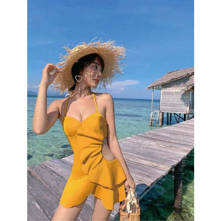 MOSCHINO 蛍光イエロー 水着 水着 レディース イエロー[品番：PSBA0000872]｜水着 & ビキニ