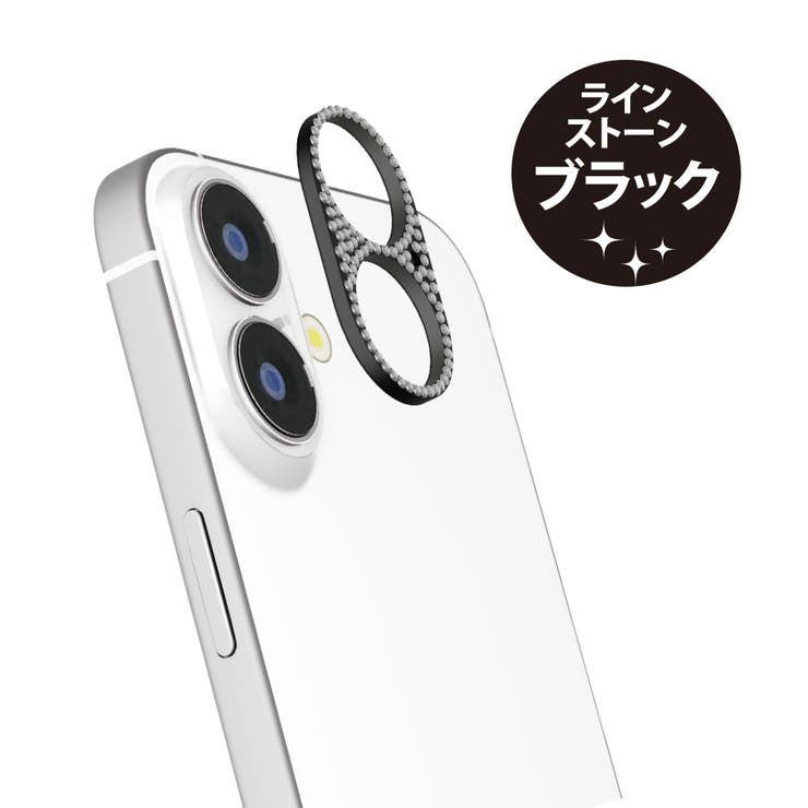 ラインストーン/ブラック | iPhone17 iPhone16 iPhone16Plus | Premium Style