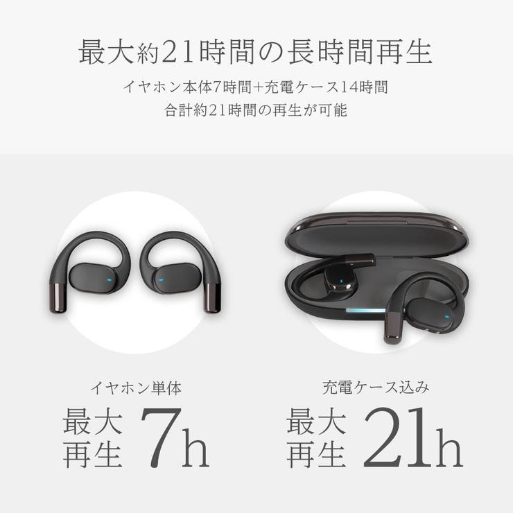 オープンイヤー型 ワイヤレスイヤホン ブラック | Premium Style | 詳細画像6 