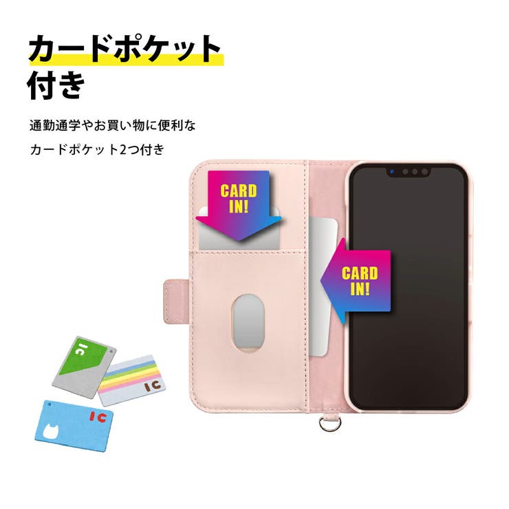 iPhone 14 13 ケース 手帳型 カバー ディズニー キャラクター