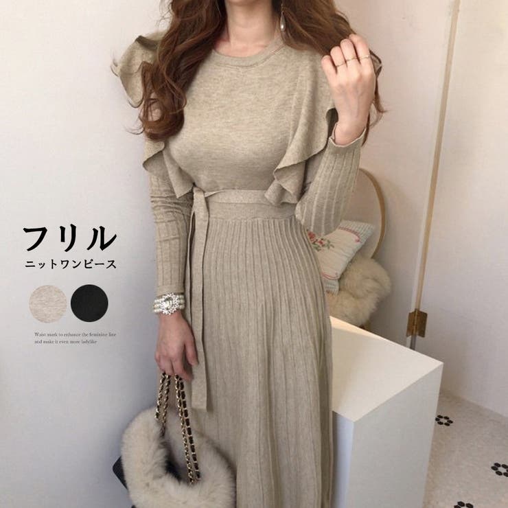 ニットワンピース レディース 秋冬 | アクセサリーショップPIENA | 詳細画像1 