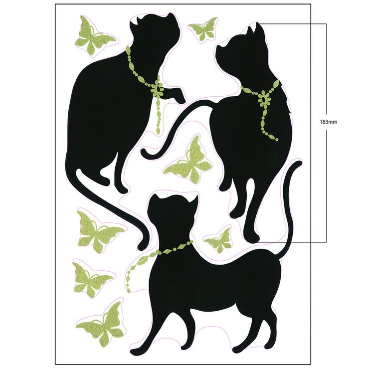 ウォールステッカー 貼ってはがせる 首輪ネコ | アクセサリーショップPIENA | 詳細画像14 