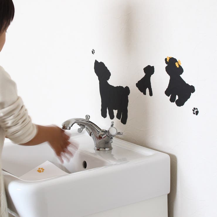 ウォールステッカー 貼ってはがせる トイプードル | アクセサリーショップPIENA | 詳細画像1 