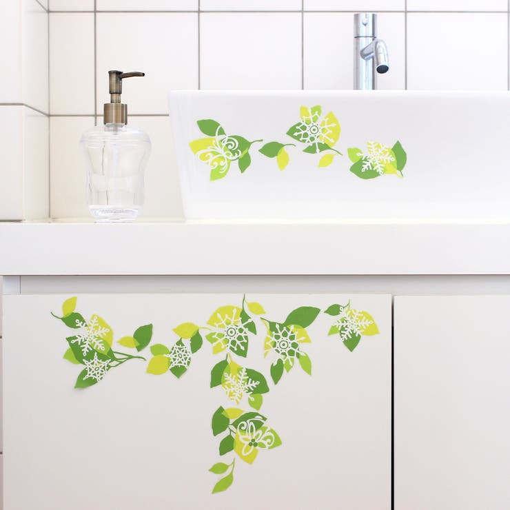 ウォールステッカー 貼ってはがせる グリーンアンドスノー | アクセサリーショップPIENA | 詳細画像2 