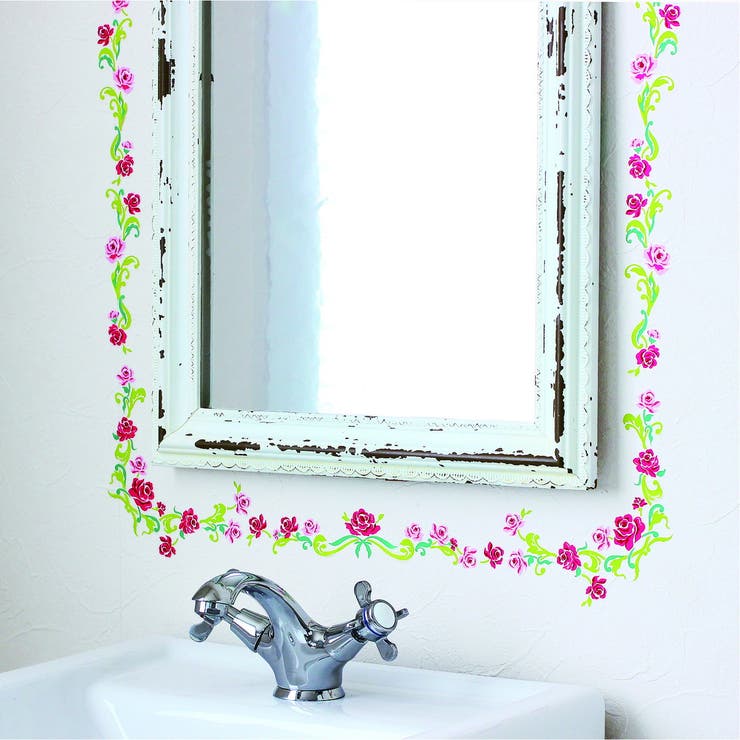 ウォールステッカー 貼ってはがせる バラの淵飾り | アクセサリーショップPIENA | 詳細画像5 