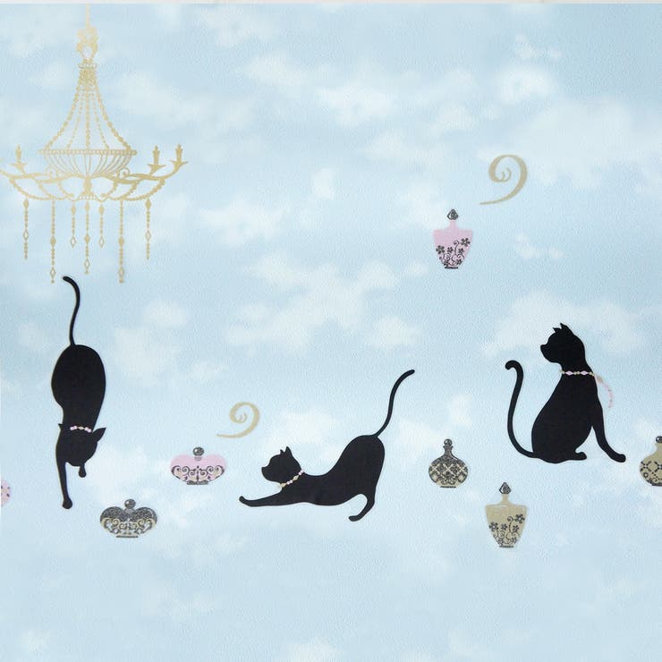 ウォールステッカー 貼ってはがせる キラキラシャンデリアとネコ | アクセサリーショップPIENA | 詳細画像3 