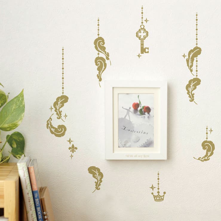 ウォールステッカー きらきら羽のオーナメント 鍵 | アクセサリーショップPIENA | 詳細画像2 