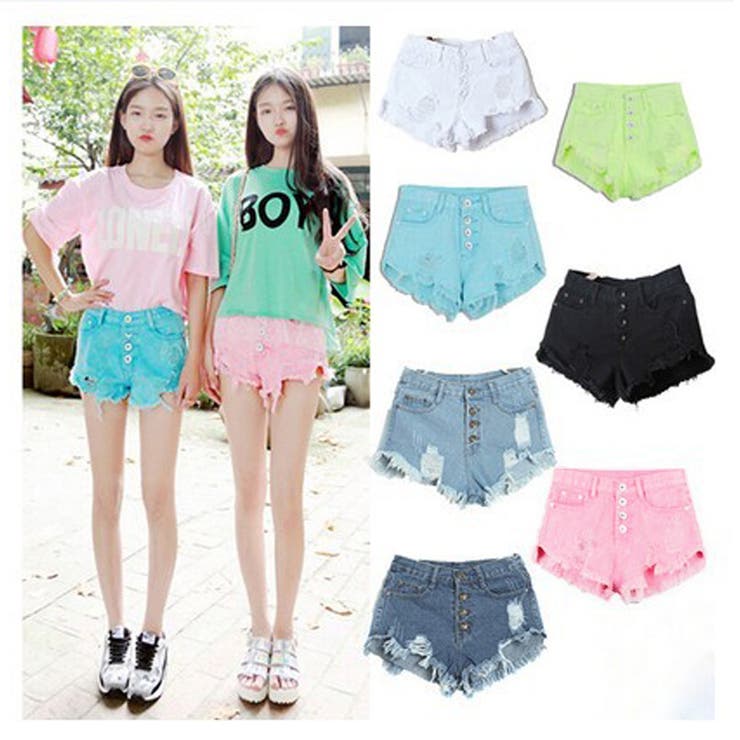 デニム ショートパンツレディースハイウエストダメージ ジーンズ | アクセサリーショップPIENA | 詳細画像7 