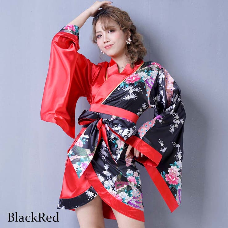 ツートンカラー孔雀和柄着物ドレス キャバドレス 女性用 | アクセサリーショップPIENA | 詳細画像9 