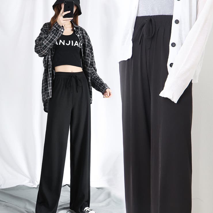 ワイドパンツ ロングパンツ レディース[品番：PENA0024913
