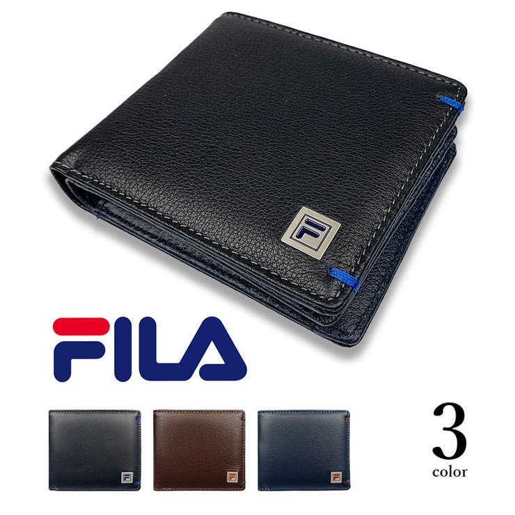 FILAフィラリアルレザー財布 二つ折り財布 ショートウォレット