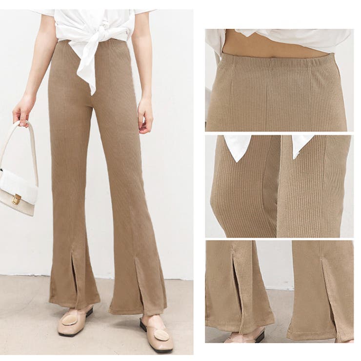 フレアリブパンツ レディース 春秋冬 | アクセサリーショップPIENA | 詳細画像10 