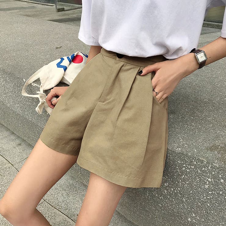 eaphi ショートパンツ　ベージュ ショートパンツ .-- ALI-W （ライトベージュ） -MANGO - マンゴ
