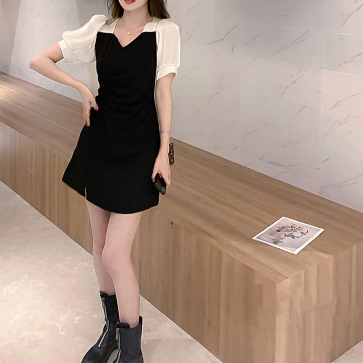 夏最終SALE試着のみ♡ユーラッテ麻ヘリンボーン夏ワンピース バルーン袖が大人かわいい しぼしぼチェックロングワンピース