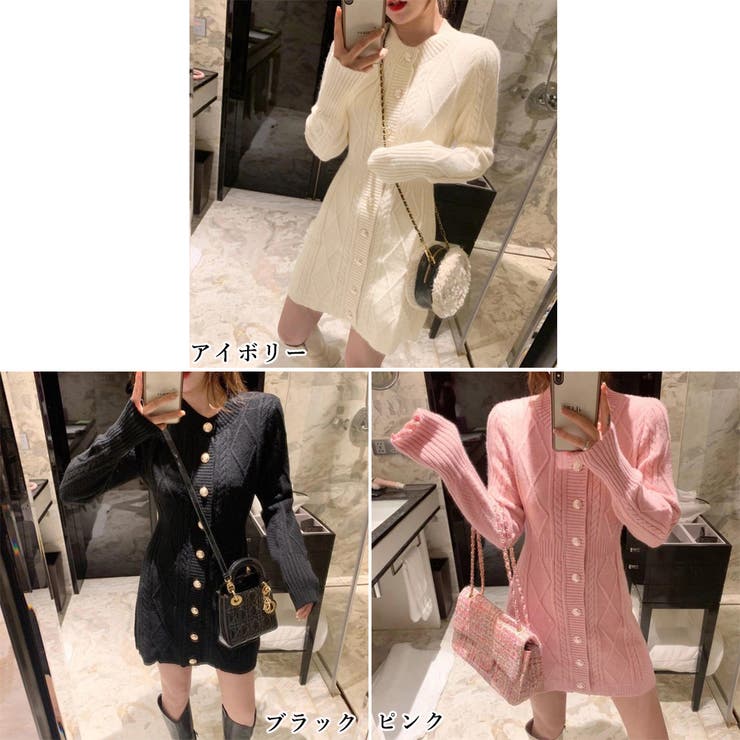 ニットワンピース レディース 秋冬 | アクセサリーショップPIENA | 詳細画像2 