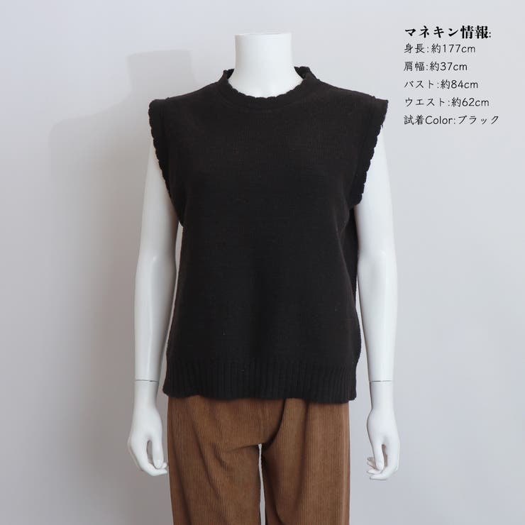ニットベスト レディース 春秋冬[品番：PENA0034288