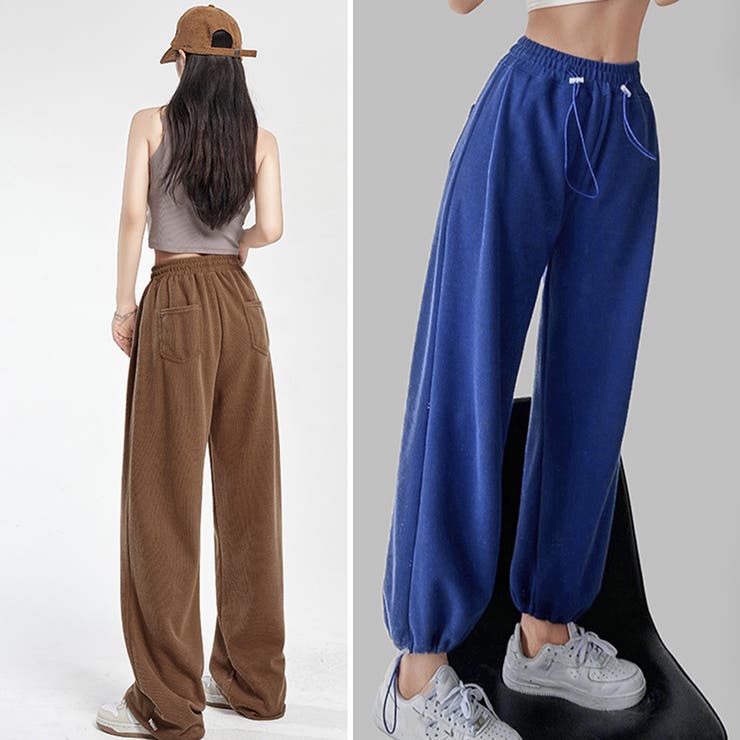 スウェットパンツ レディース 春夏秋[品番：PENA0034861