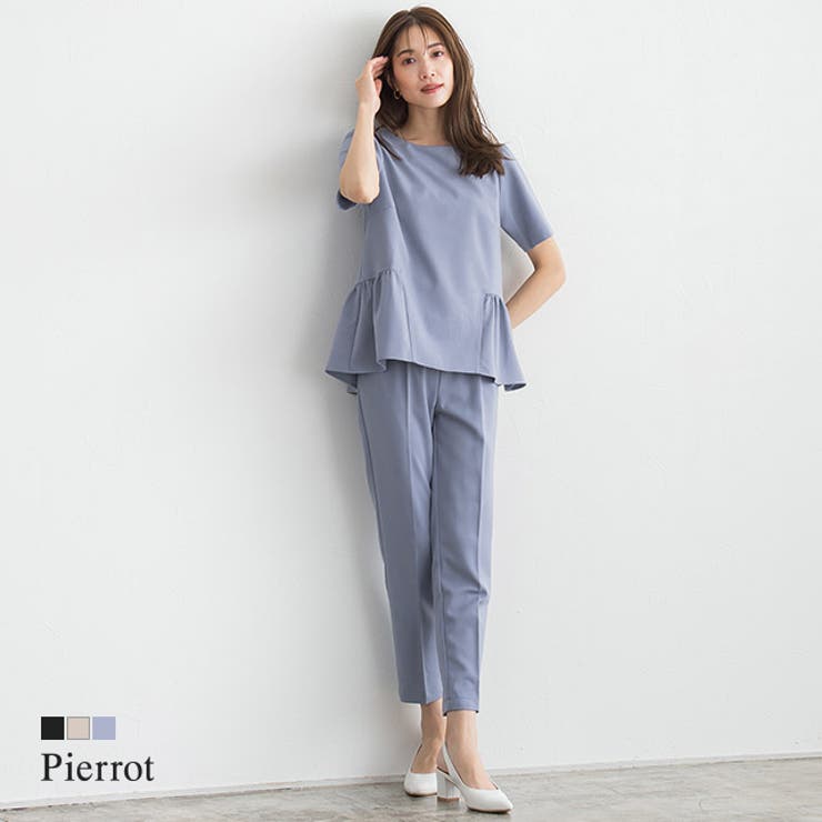 フレア切り替え半袖セットアップ セットアップ フリル | Pierrot | 詳細画像1 