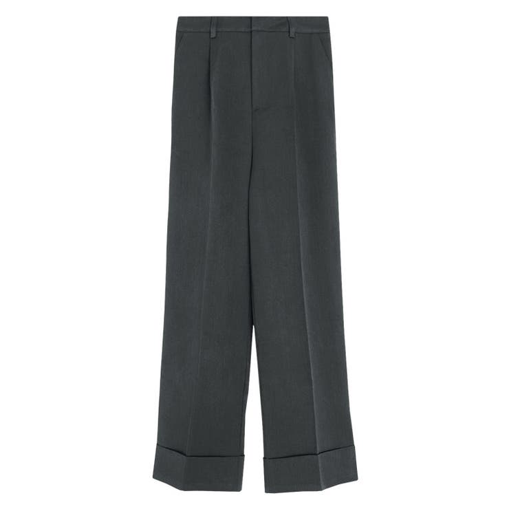 チャコール | 裾ダブルストレートパンツ パンツ ストレート | Pierrot