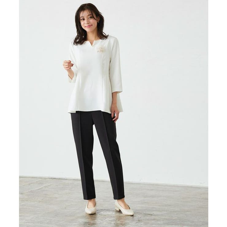 キーネックパールブラウスセットアップ セットアップ パール