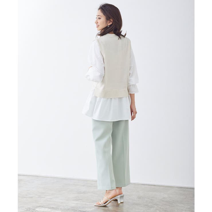 センタープレスボックスパンツ パンツ ボックスシルエット ストレート