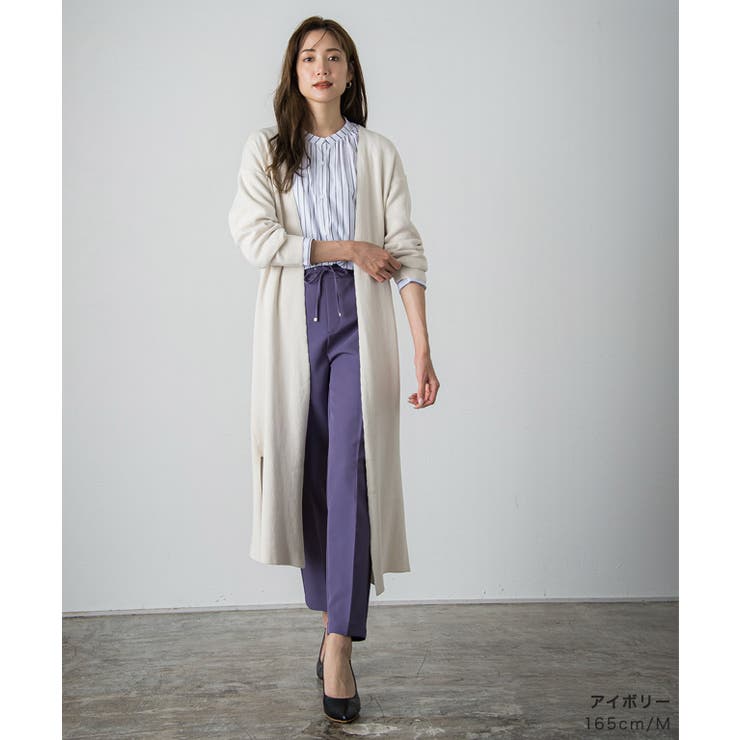 ミラノリブロングニットカーデ カーディガン ロングカーディガン