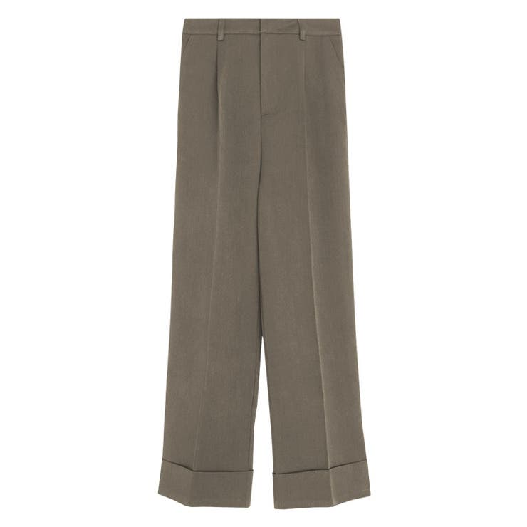 モカグレー | 裾ダブルストレートパンツ パンツ ストレート | Pierrot