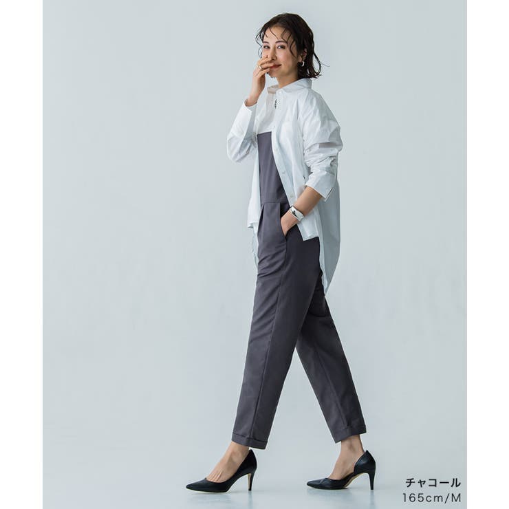 テーパードラインサロペット サロペット レーヨン混 | Pierrot | 詳細画像32 