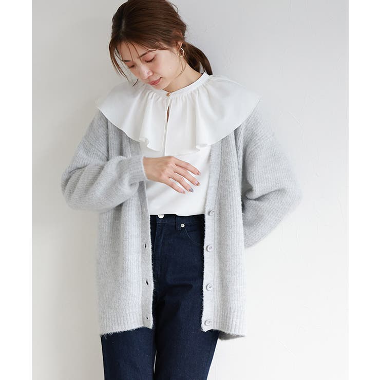 ★お値下げ★[新品☆未使用]♥DURAS＆ルコック♥ニットカーデ上下 antiqua 上下2way コクーンカーディガン ニット レディース
