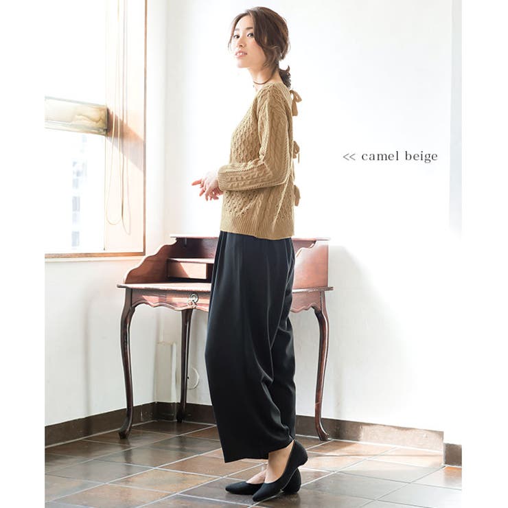 price down】バックリボンオーバーニット – SOUAIRE ONLINESHOP