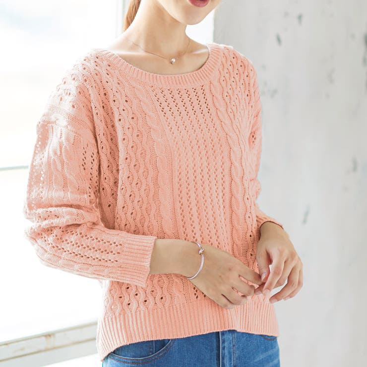 ROCHAS ロシャス Drawer別注 ニット バックリボン トップス