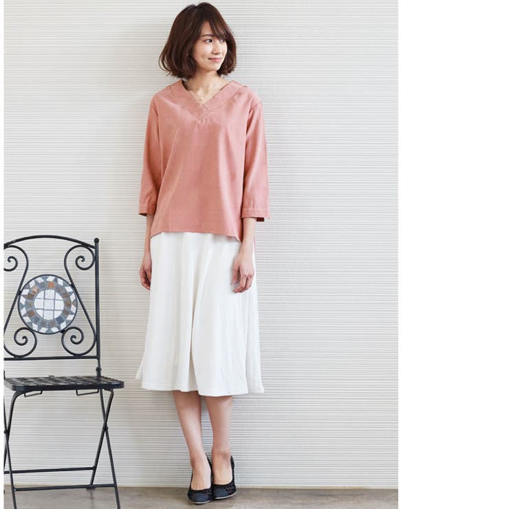 4typeから選べる ピーチスキン素材ブラウス ピーチスキン ピーチ