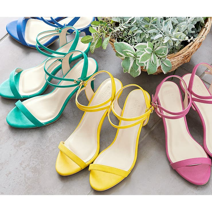 アンクルダブルストラップ 華奢サンダル アンクルストラップ[品番