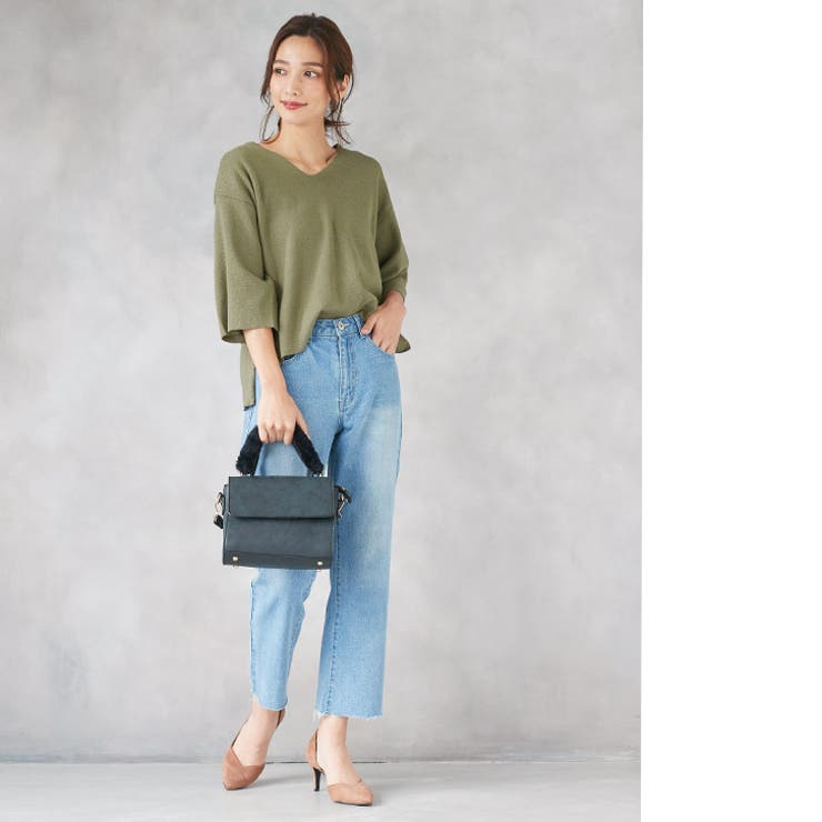 Deuxieme Classe✨SAMARA リブ Vネックプルオーバー トップス