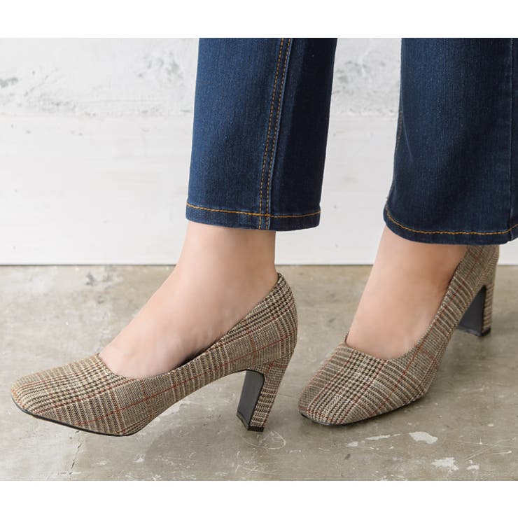 極美品✨ファビオルスコーニ スクエアトゥ パンプス アンクルチェーン レザー Fabio Rusconi｜ファビオルスコーニのパンプス（スクエアトゥ